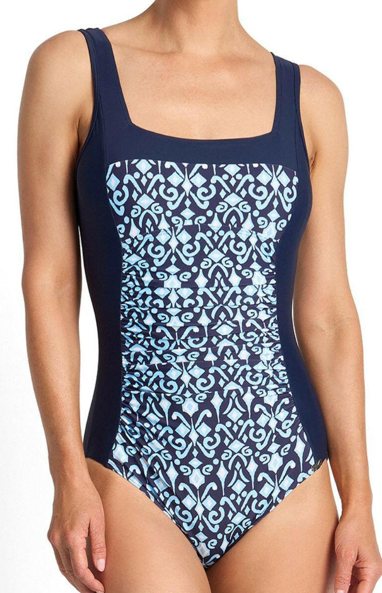 Jantzen Select Square Neck One Piece - Navy.