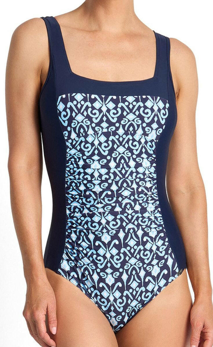 Jantzen Select Square Neck One Piece - Navy.