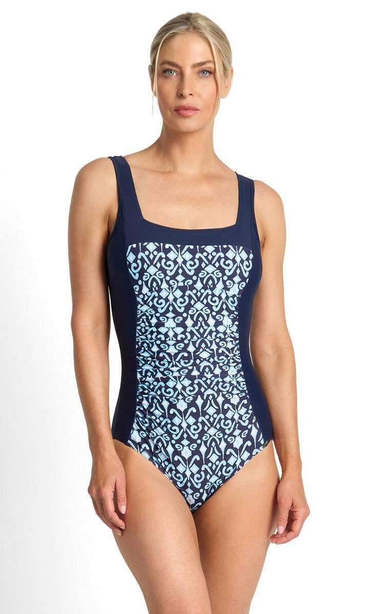 Jantzen Select Square Neck One Piece - Navy.