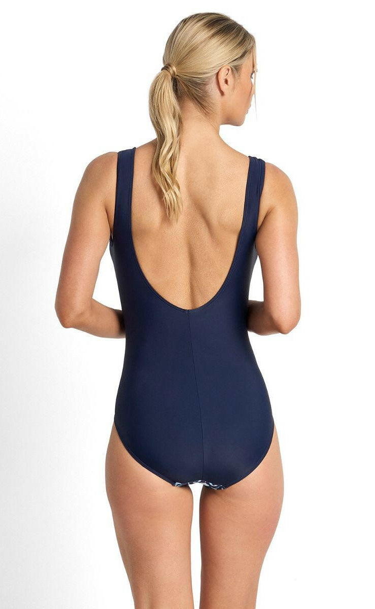 Jantzen Select Square Neck One Piece - Navy.