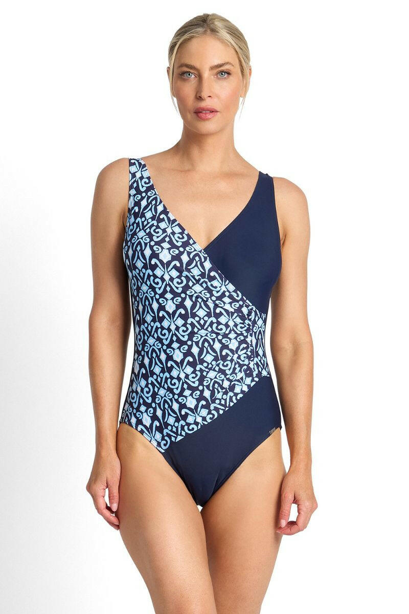 Jantzen Select Surplice One Piece - Navy.