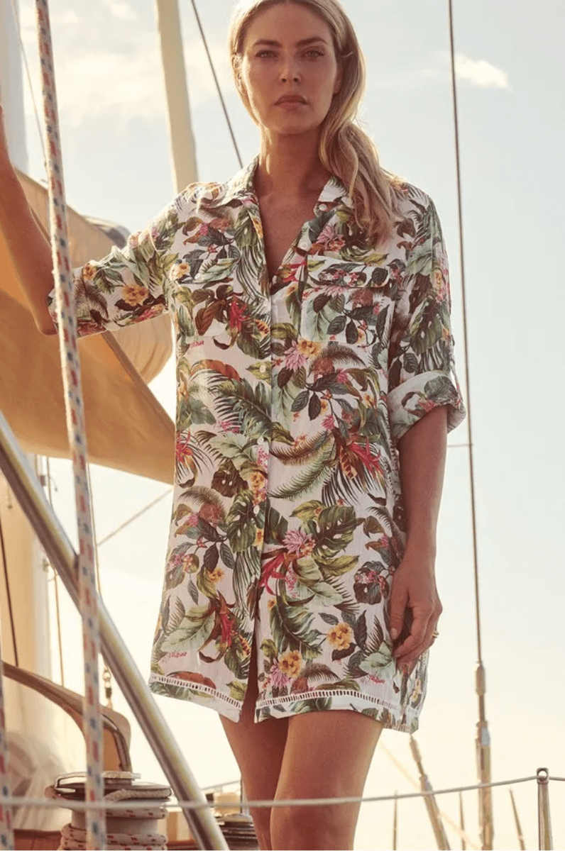 Jantzen Meka Button Through Shirt - White.