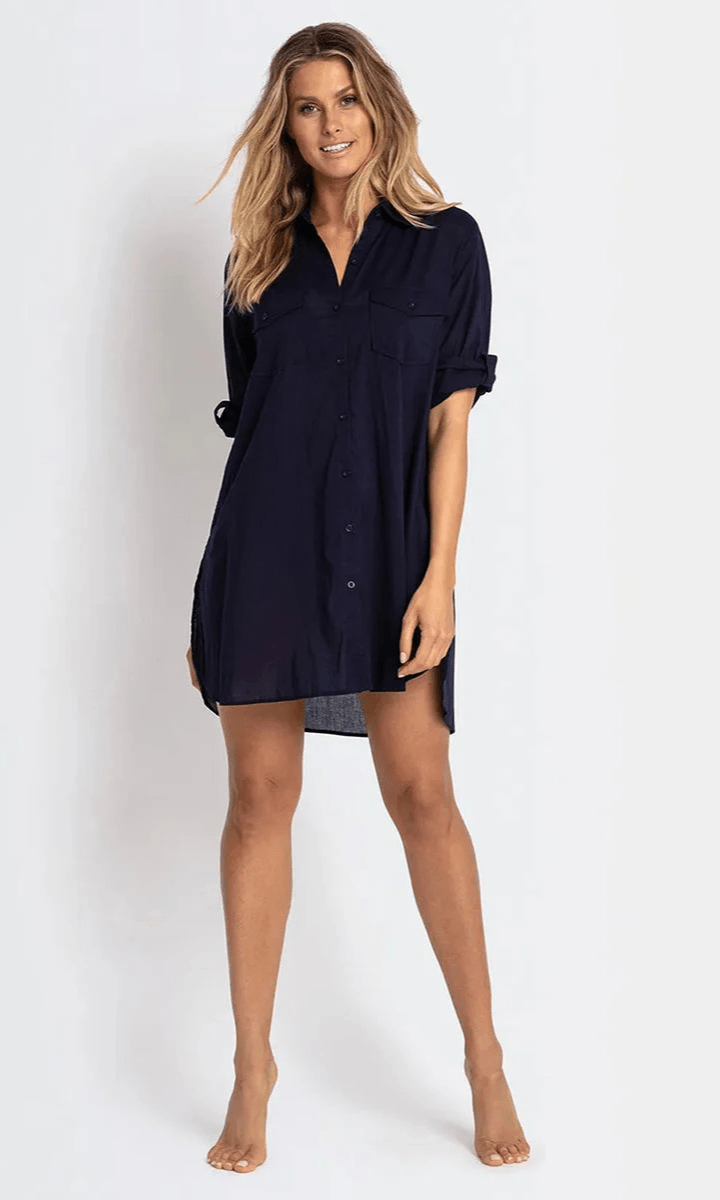 Jantzen Resort Classic Longline Shirt - Ink.