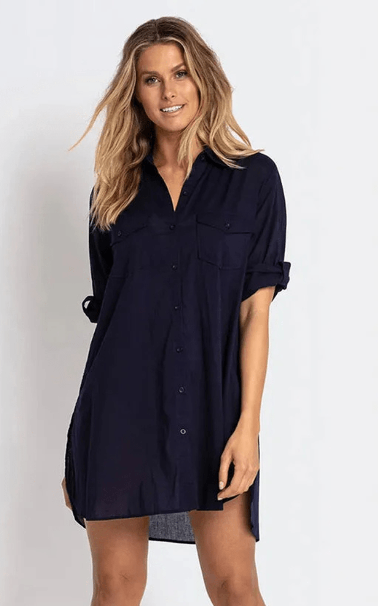 Jantzen Resort Classic Longline Shirt - Ink.