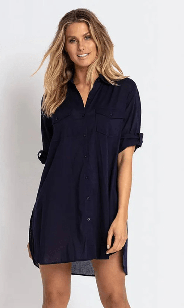 Jantzen Resort Classic Longline Shirt - Ink.