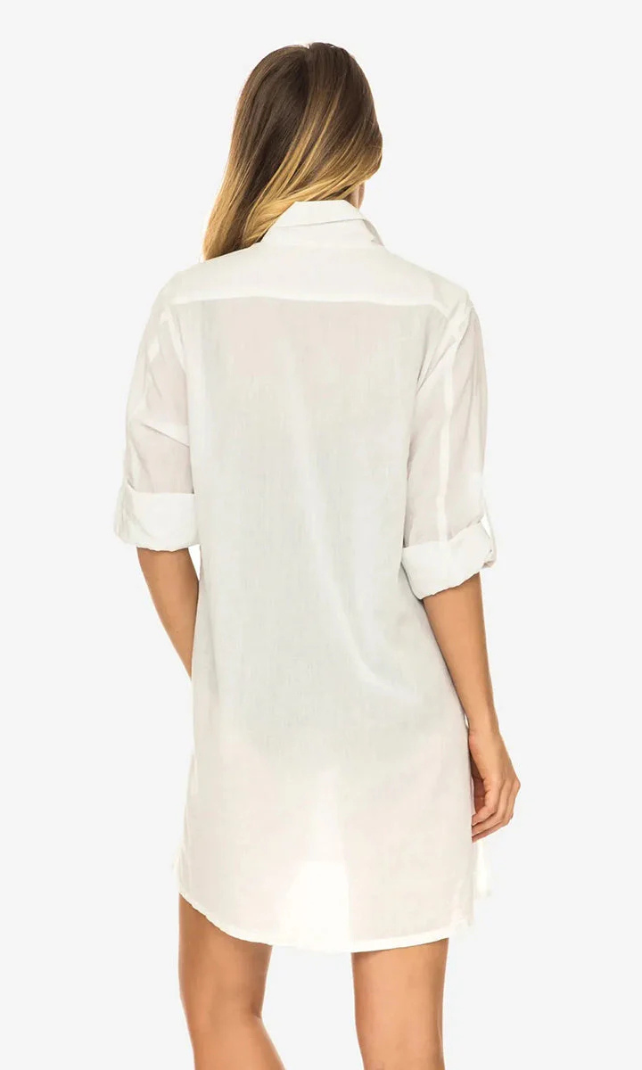 Jantzen Resort Classic Longline Shirt - White.