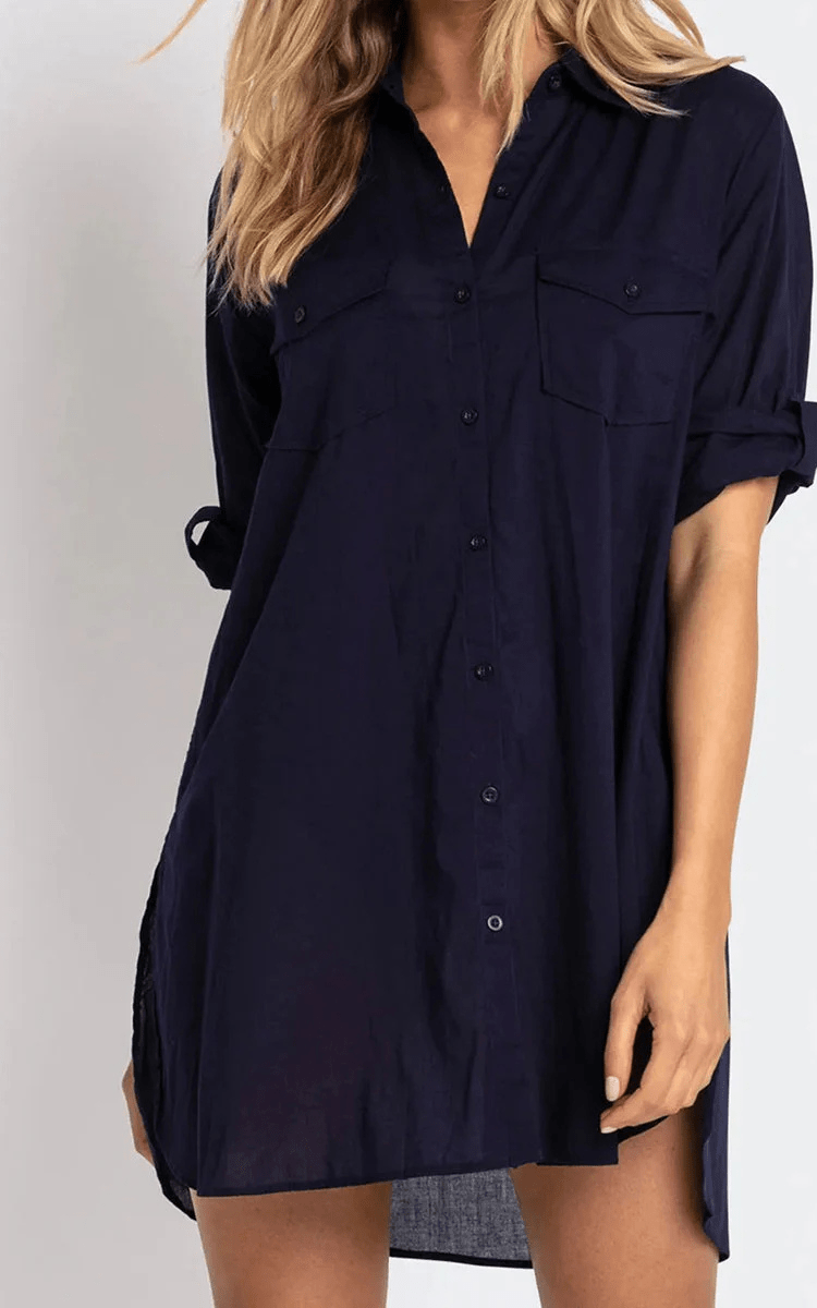 Jantzen Resort Classic Longline Shirt - Ink.