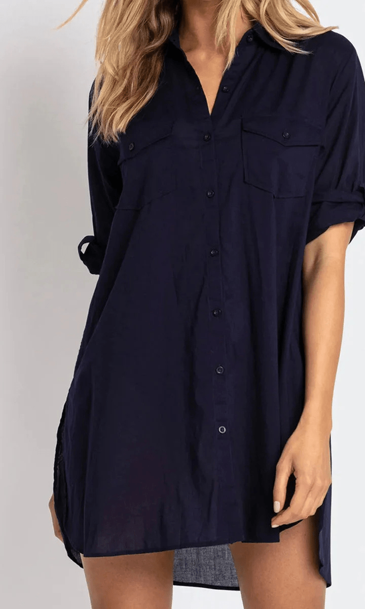 Jantzen Resort Classic Longline Shirt - Ink.