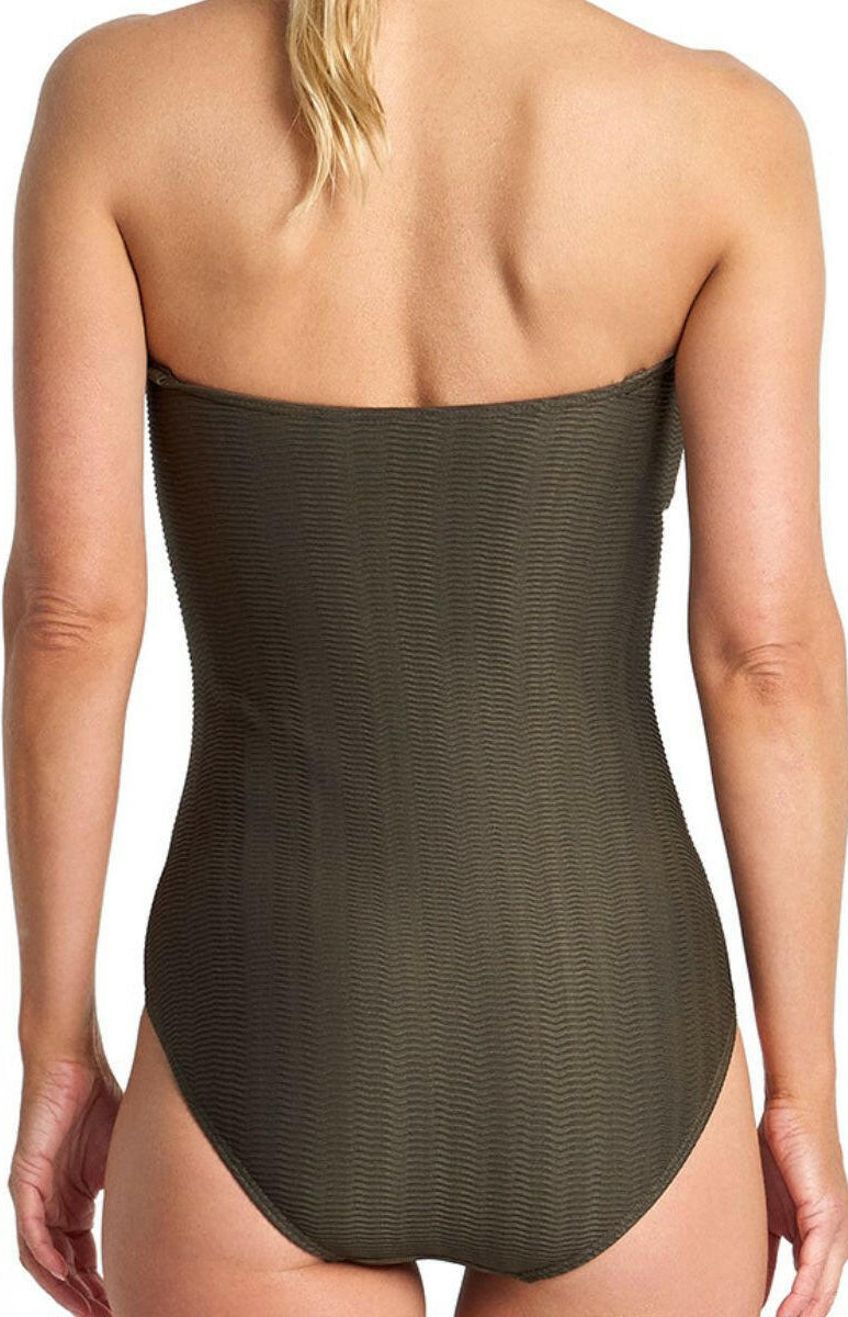 Jantzen Sky High Bar Bandeau One Piece - Army.
