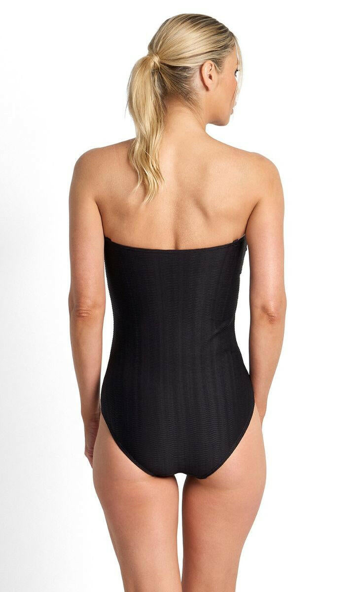 Jantzen Sky High Bar Bandeau One Piece - Black.