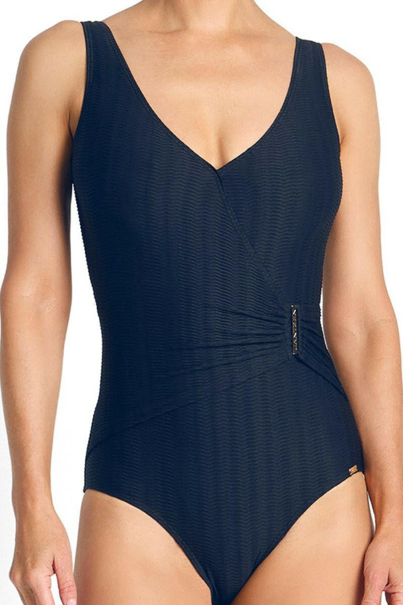 Jantzen Sky High Bar Surplice One Piece - Navy.