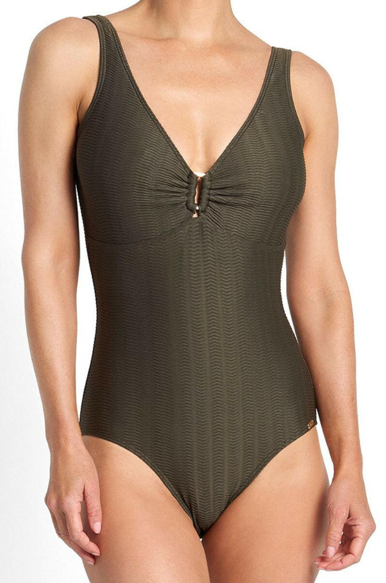 Jantzen Sky High Buckle One Piece - Army.