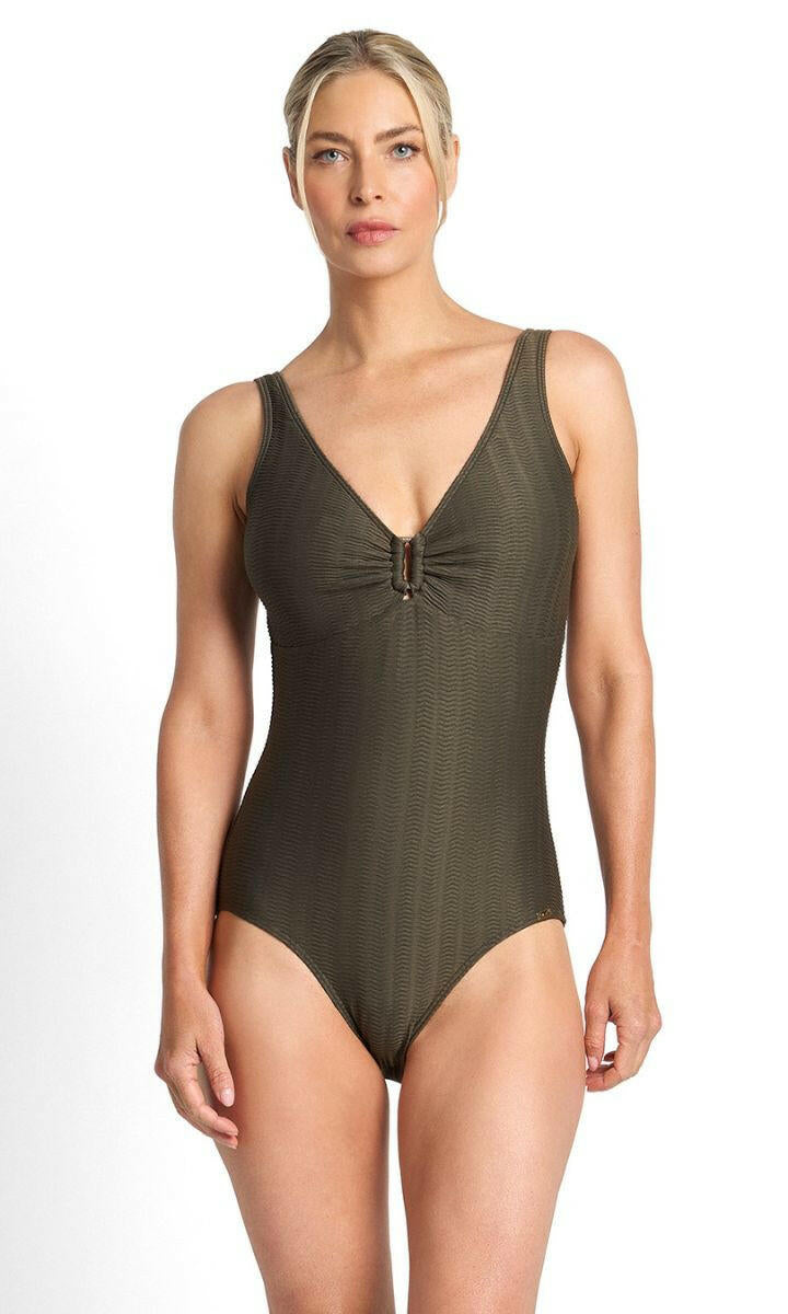 Jantzen Sky High Buckle One Piece - Army.