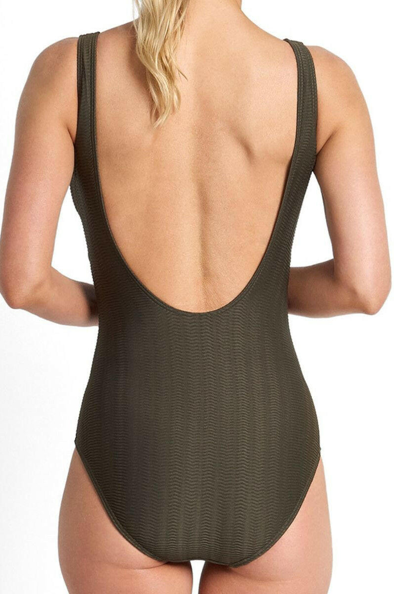 Jantzen Sky High Buckle One Piece - Army.
