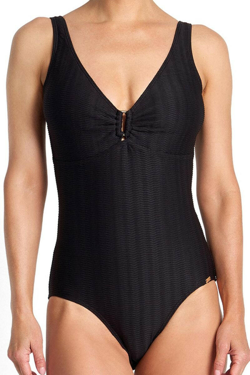 Jantzen Sky High Buckle One Piece - Black.