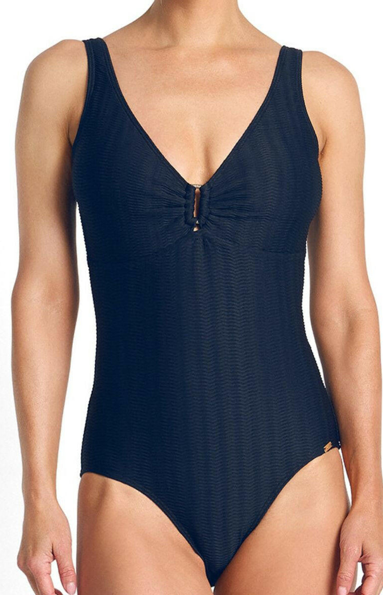 Jantzen Sky High Buckle One Piece - Navy.