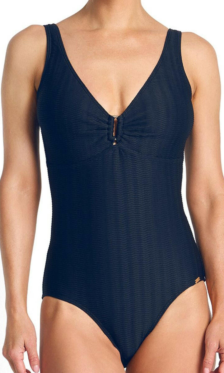 Jantzen Sky High Buckle One Piece - Navy.