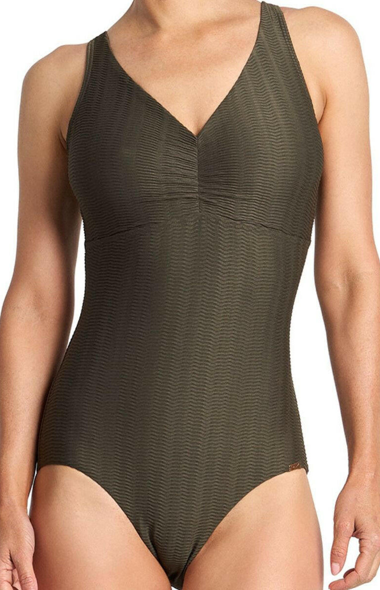 Jantzen Sky High DD/E Vee One Piece - Army.
