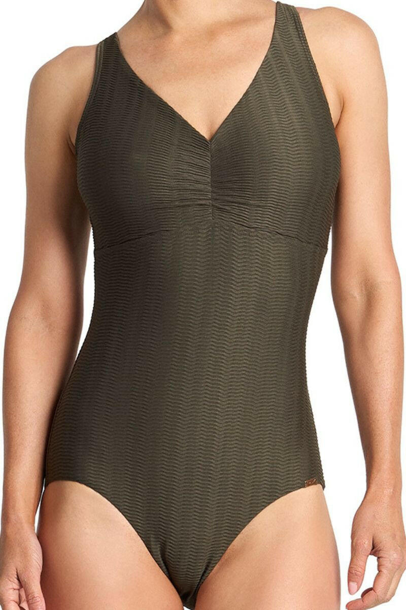 Jantzen Sky High DD/E Vee One Piece - Army.