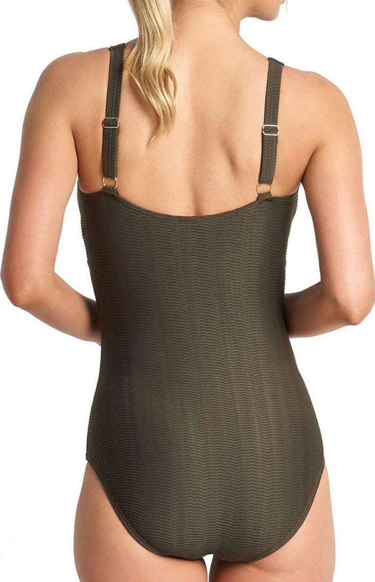 Jantzen Sky High DD/E Vee One Piece - Army.