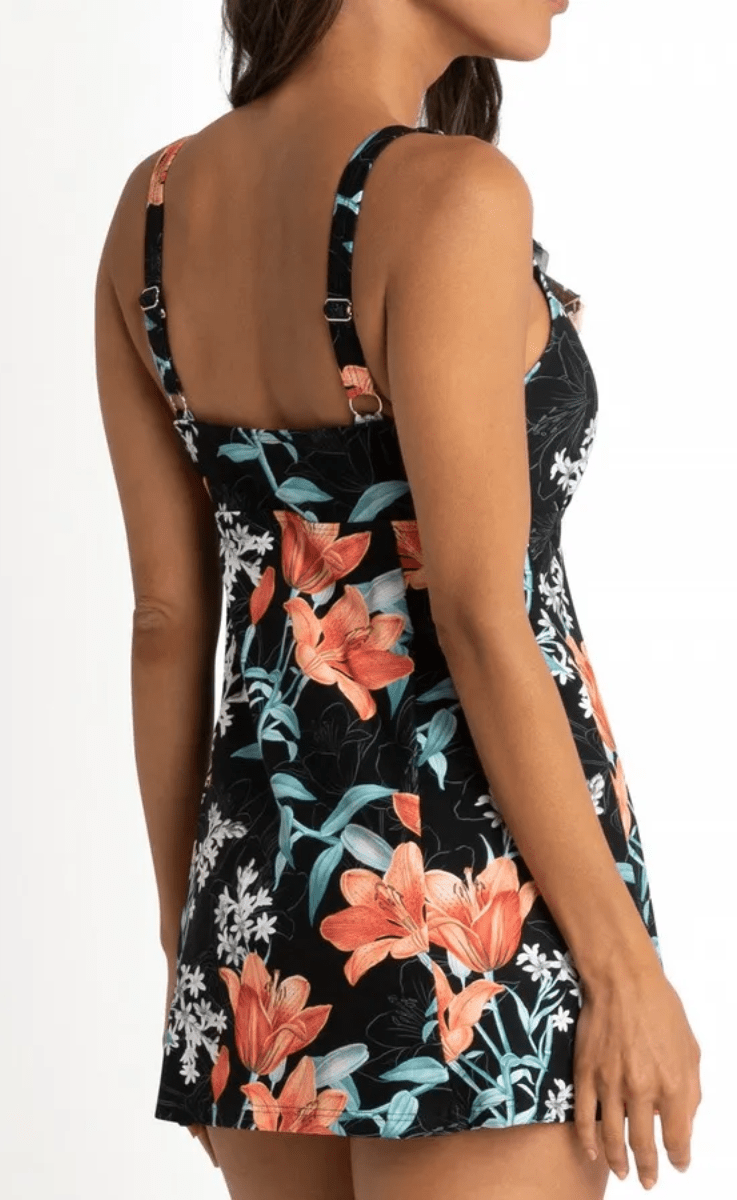 Jantzen Lily Garden Ruffle Swim Dress.