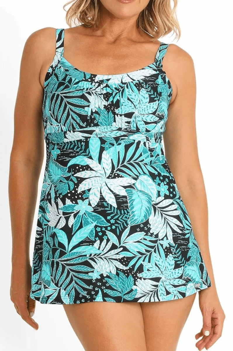 Jantzen Select Empire Swim Dress Aqua.
