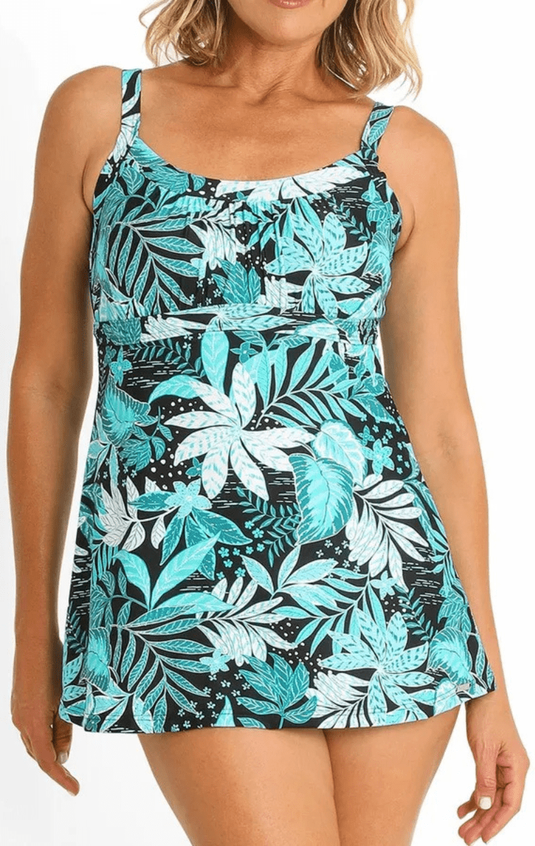 Jantzen Select Empire Swim Dress Aqua.