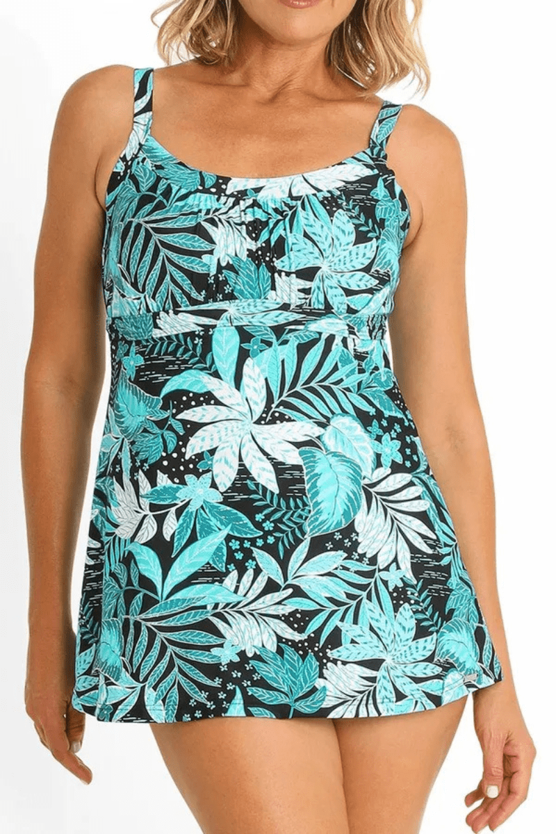 Jantzen Select Empire Swim Dress Aqua.