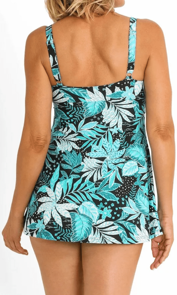 Jantzen Select Empire Swim Dress Aqua.