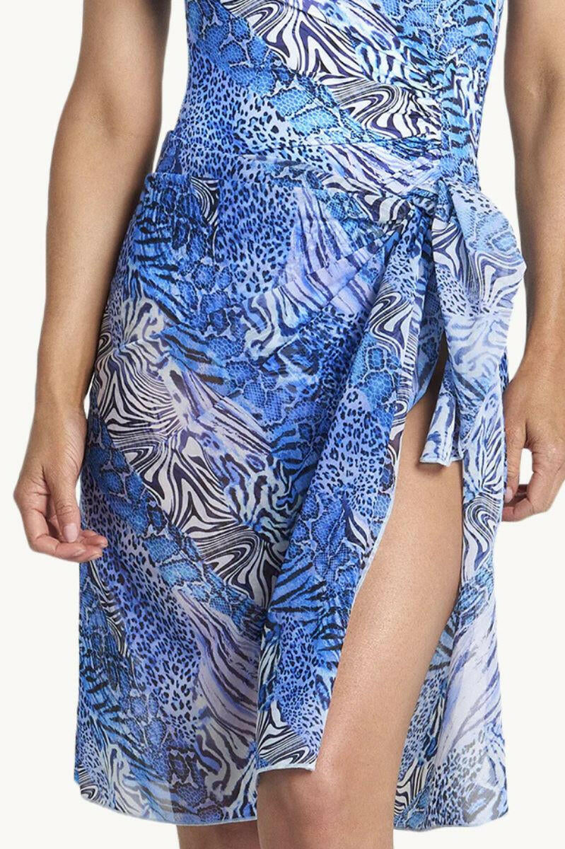 Jantzen Tigeress Midi Mesh Sarong - Navy.