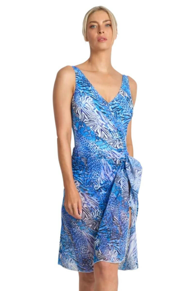 Jantzen Tigeress Midi Mesh Sarong - Navy.