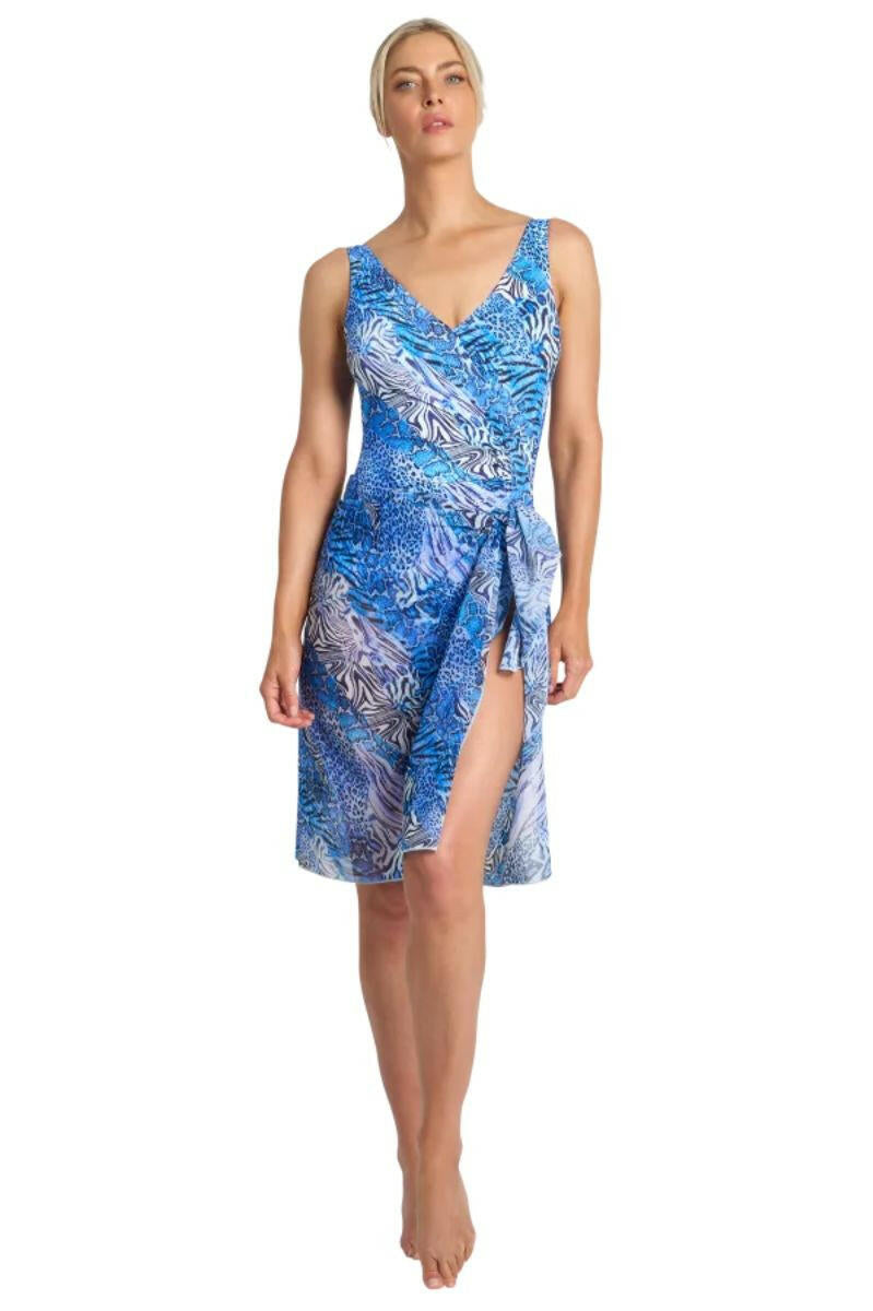 Jantzen Tigeress Midi Mesh Sarong - Navy.