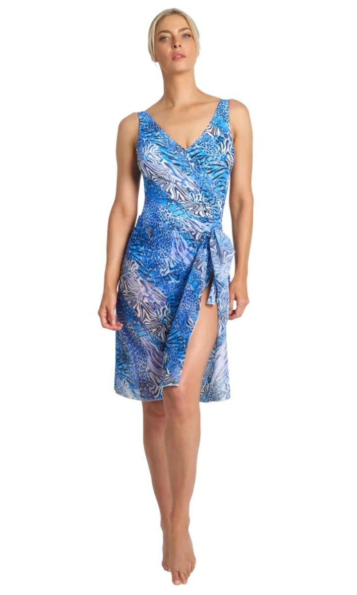 Jantzen Tigeress Midi Mesh Sarong - Navy.