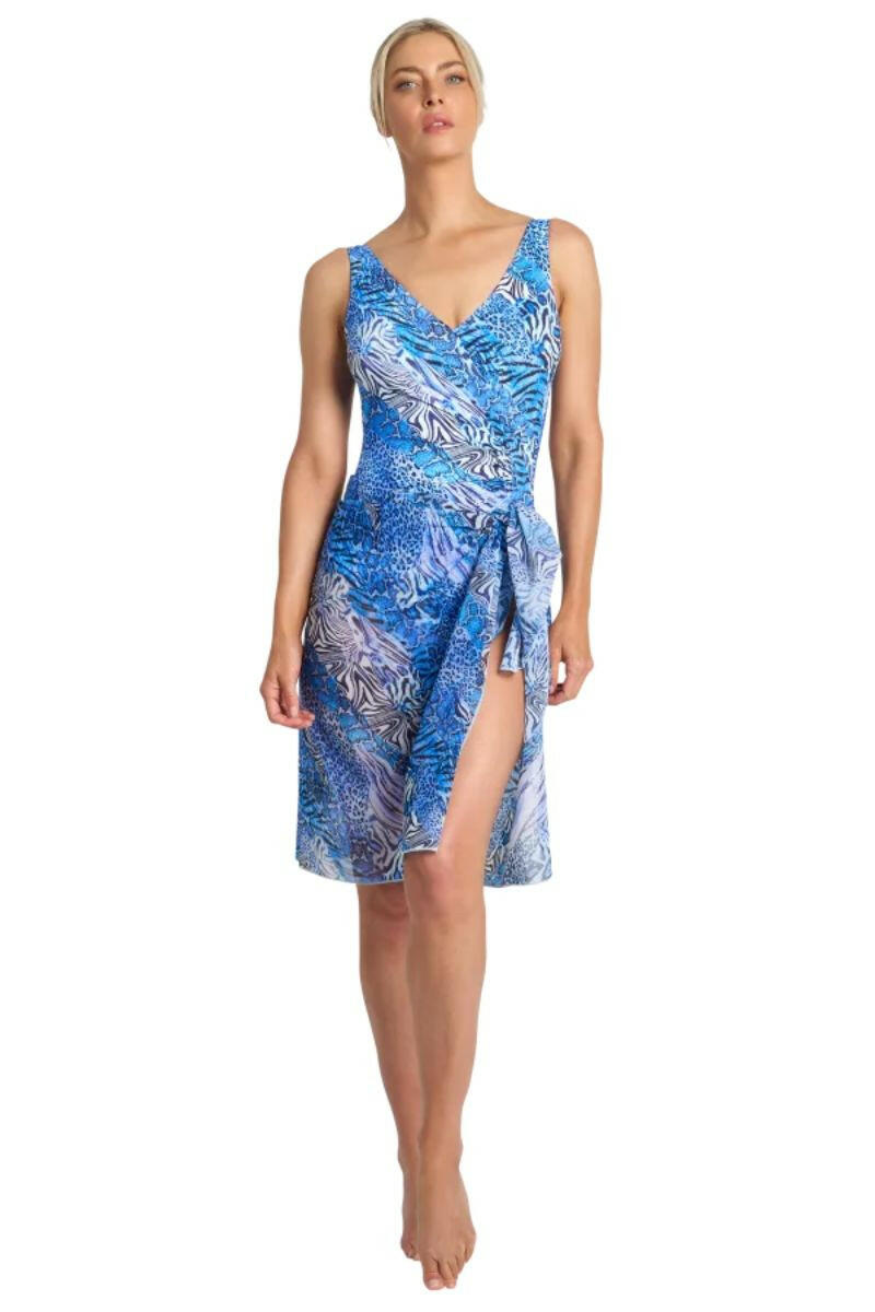 Jantzen Tigeress Midi Mesh Sarong - Navy.