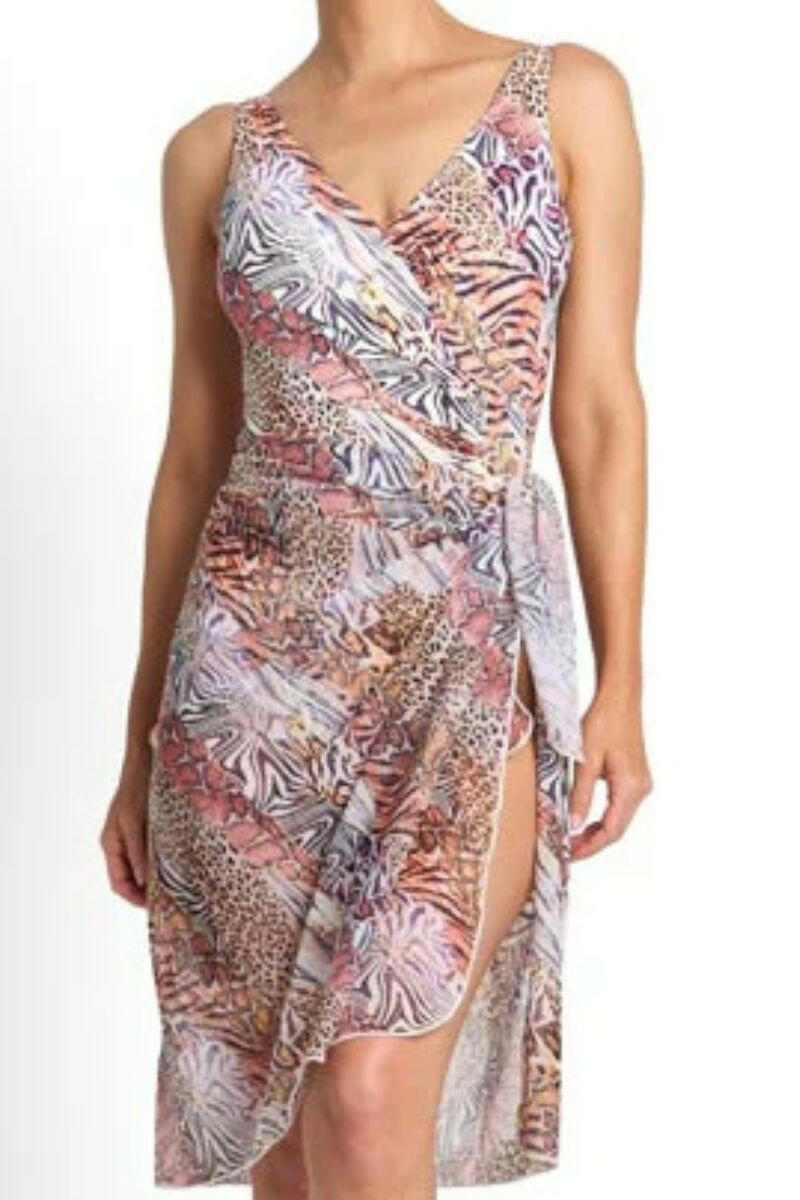 Jantzen Tigeress Midi Mesh Sarong - Skin.