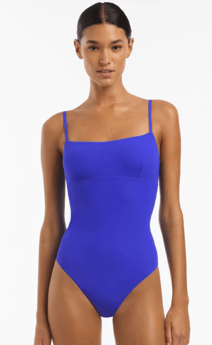 Jets Jet Set Minimal Tank One Piece Swimsuit Sapphire.