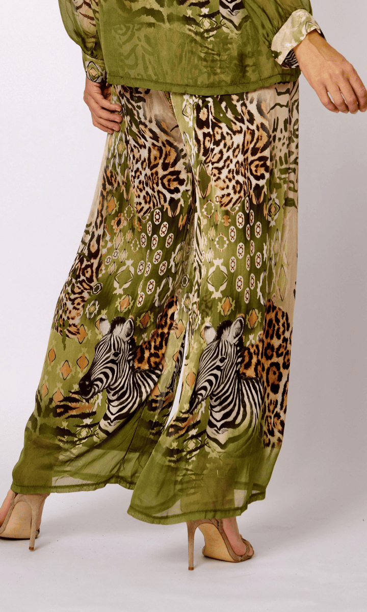 La Strada Silk Viscose Pant.