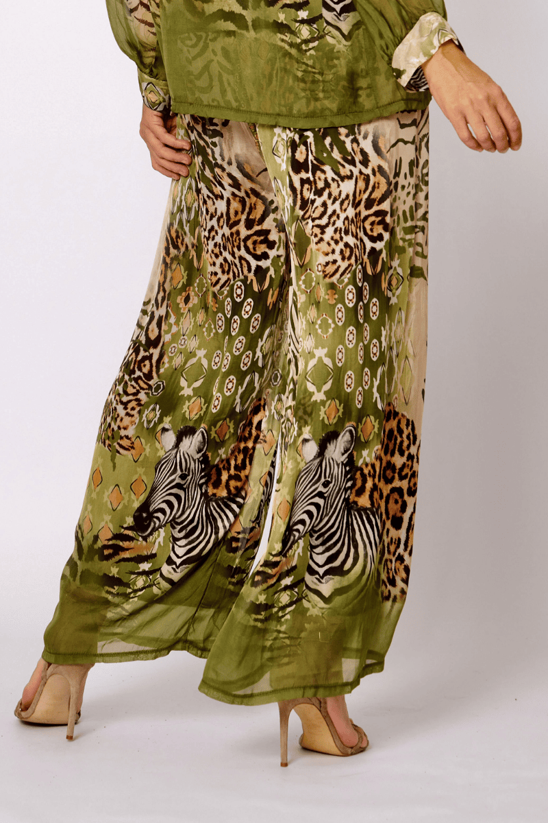 La Strada Silk Viscose Pant.