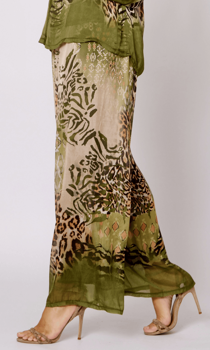 La Strada Silk Viscose Pant.