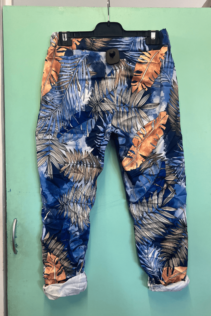 La Strada Stretch Jogger Elastane Viscose Pants Autumn Leaf.