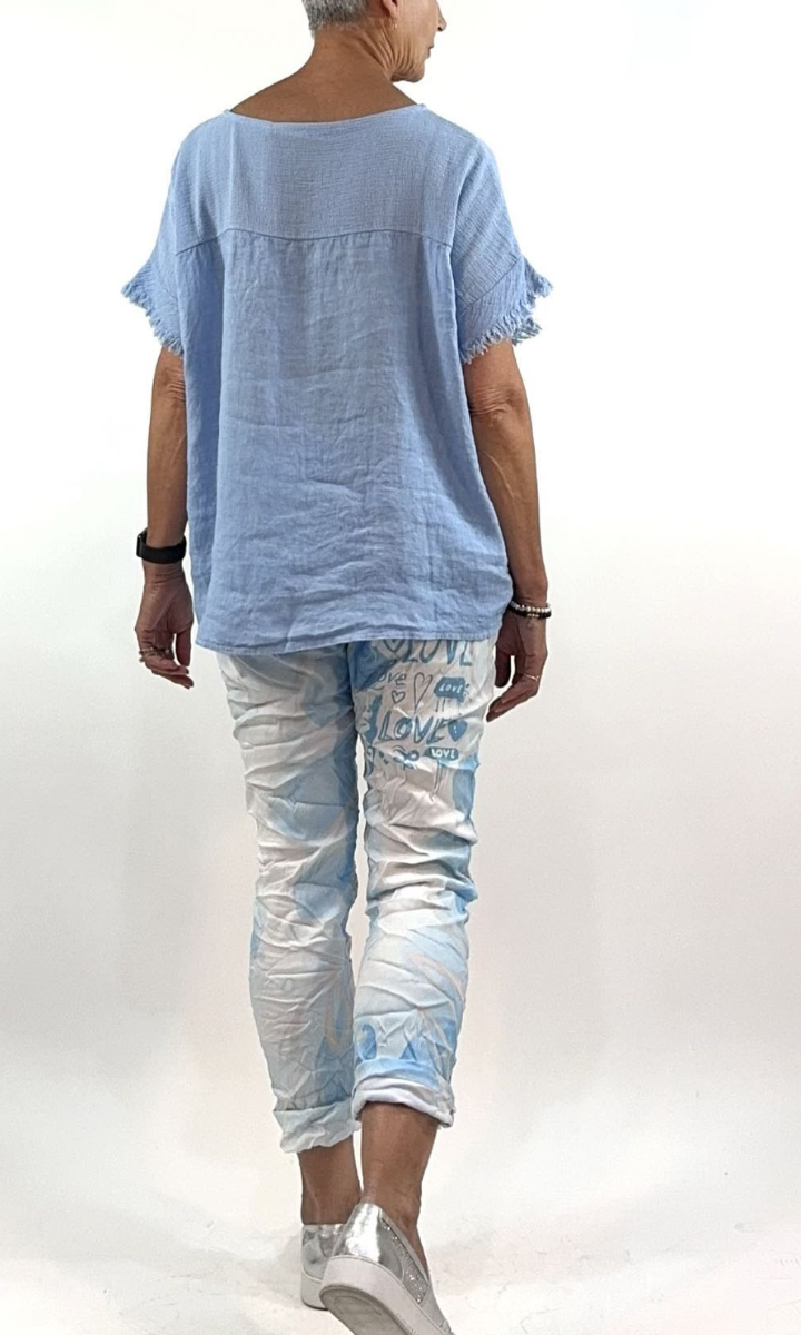 La Strada Stretch Jogger Elastane Viscose Pants Gold Leaf.