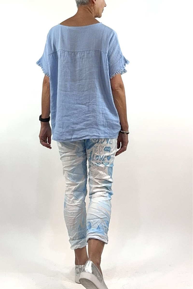 La Strada Stretch Jogger Elastane Viscose Pants Gold Leaf.