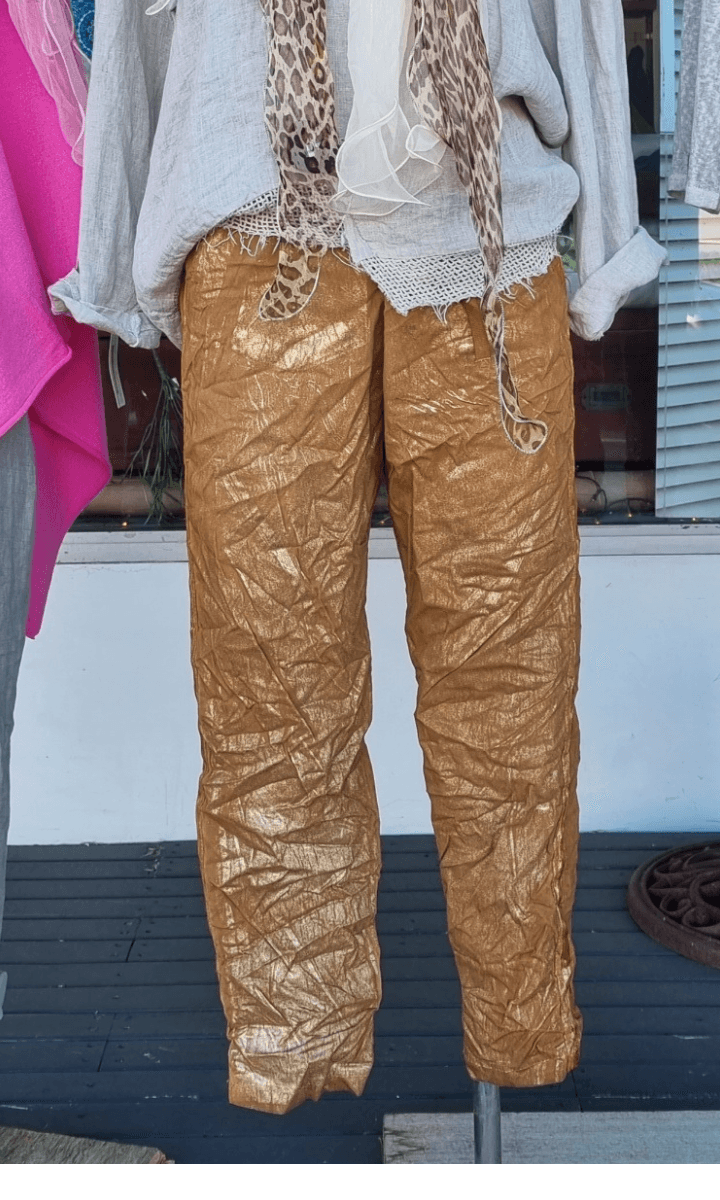 La Strada Stretch Jogger Pants Camello.