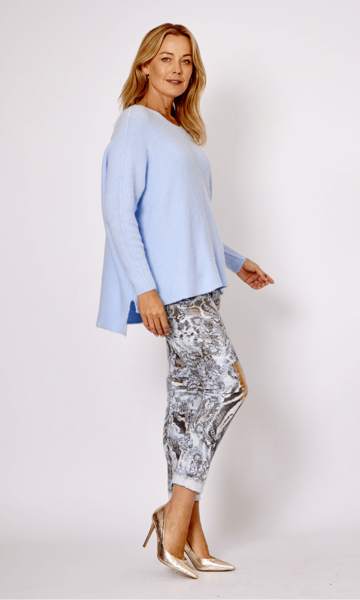 La Strada Viscose Stretch Print Jogger.