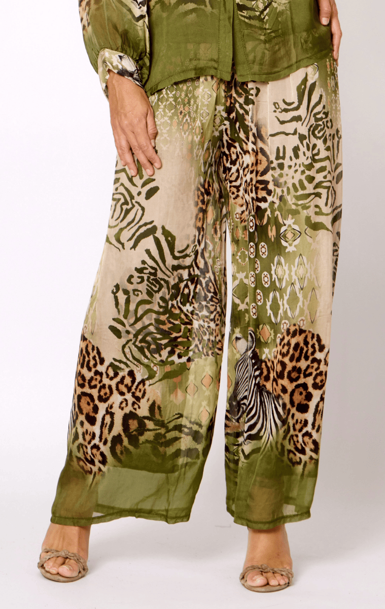 La Strada Silk Viscose Pant.