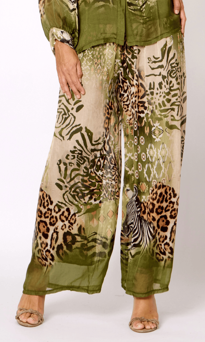La Strada Silk Viscose Pant.