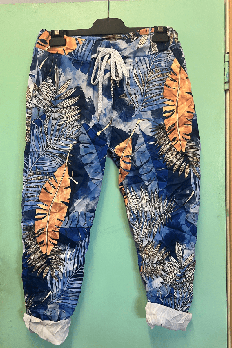 La Strada Stretch Jogger Elastane Viscose Pants Autumn Leaf.