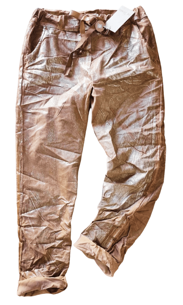 La Strada Stretch Jogger Pants Camello.
