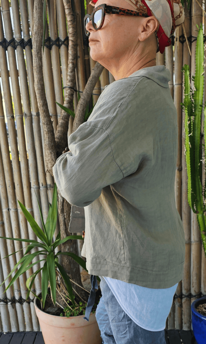 Very May Italian Linen Jacket Fango.