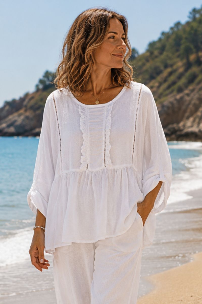 LST26-71 La Strada Linen Shirt